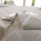Cotton and Geometric Rhombus Gray LaceTablecloth — 70x70cm