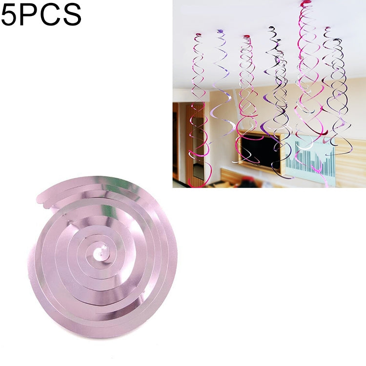 5 PCS 70cm PVC Spiral Ornaments Christmas Kindergarten Classroom Birthday Party Scene Layout Hanging Sequin Ornaments — Purple