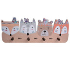 Cartoon Pattern Kids Wall Hooks for Children Room Decor Wood-Plastic Composite Coat and Hat Hangers, 50x18cm