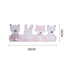 Cartoon Pattern Kids Wall Hooks for Children Room Decor Wood-Plastic Composite Coat and Hat Hangers, 50x18cm — view 8