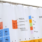 Periodic Table of The Shower Waterproof Mildew Printed Polyester Shower Curtain, Shower Curtain, Size: 180x180cm — Shower Curtain, Size: 180x180cm