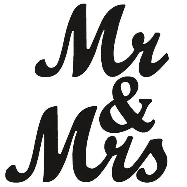 Wooden Mr and Mrs Sign Wedding Decoration — view 9