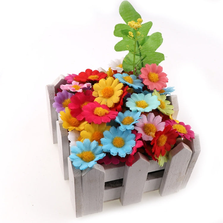 100 PCS 12 Leaf Sun Flower Head Simulation Small Chrysanthemum Sunflower Flower Head — view 3