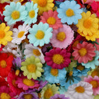 100 PCS 12 Leaf Sun Flower Head Simulation Small Chrysanthemum Sunflower Flower Head — view 5