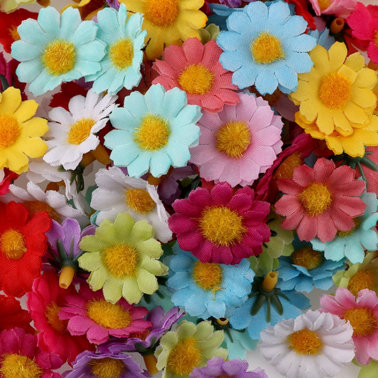 100 PCS 12 Leaf Sun Flower Head Simulation Small Chrysanthemum Sunflower Flower Head — view 5