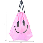 Drawstring Pocket Clothing Bag Waterproof Beach Storage Bag — Rose Red
