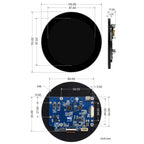 Waveshare 3.4 inch DSI Round Touch Display, 800 × 800, IPS, 10-Point Touch — view 3