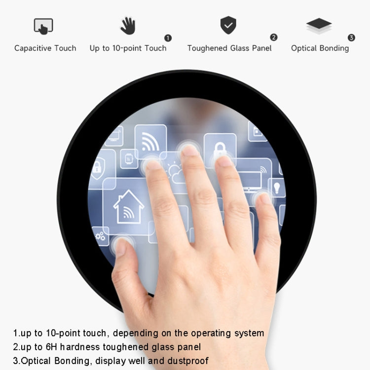 Waveshare 3.4 inch DSI Round Touch Display, 800 × 800, IPS, 10-Point Touch — view 7