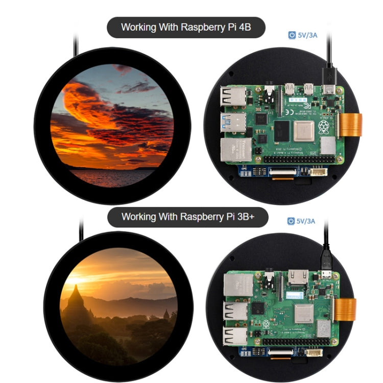 Waveshare 3.4 inch DSI Round Touch Display, 800 × 800, IPS, 10-Point Touch — view 8