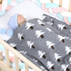 Baby Knit Christmas Tree Hug Blanket out Shawl Cover — White
