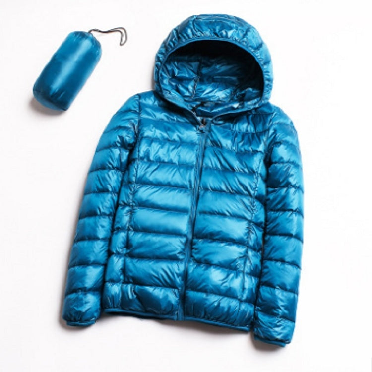 Casual Ultra Light White Duck Down Jacket Women Autumn Winter Warm Coat Hooded Parka — Purple