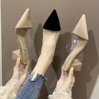 Fashion Pointed Head Thick Bottom Sandals Slippers