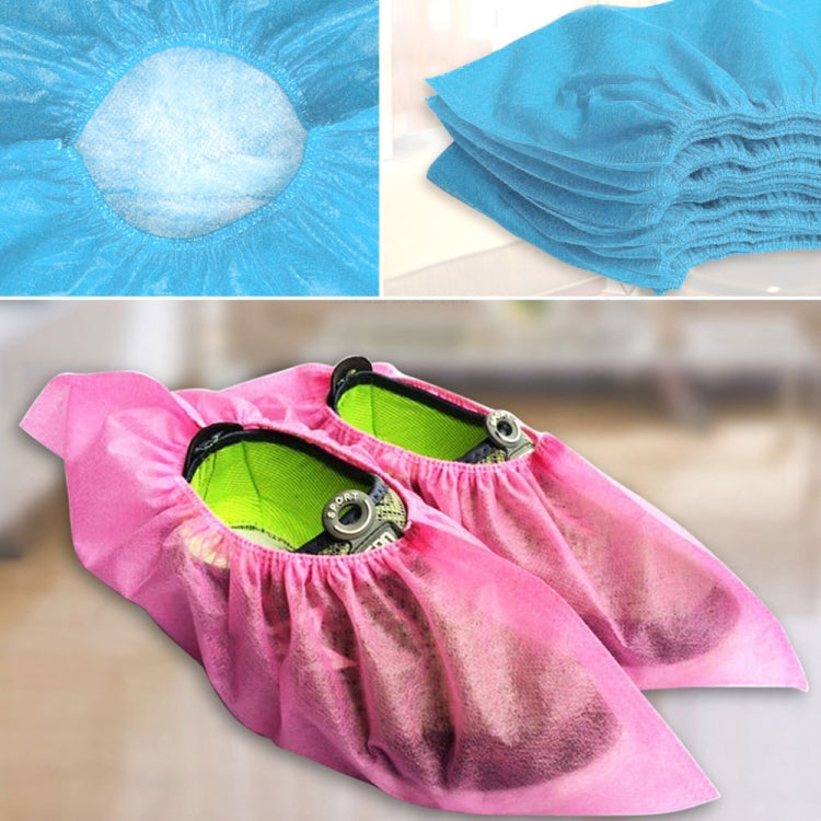100 PCS Disposable Shoe Covers Indoor Cleaning Floor Non-Woven Fabric Overshoes, Non-Woven Fabric Overshoes