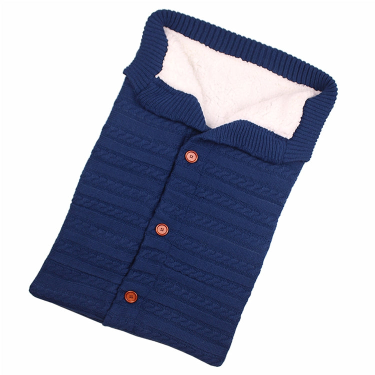 Warm Soft Cotton Knitting Envelope Newborn Baby Sleeping Bag — Light Pink