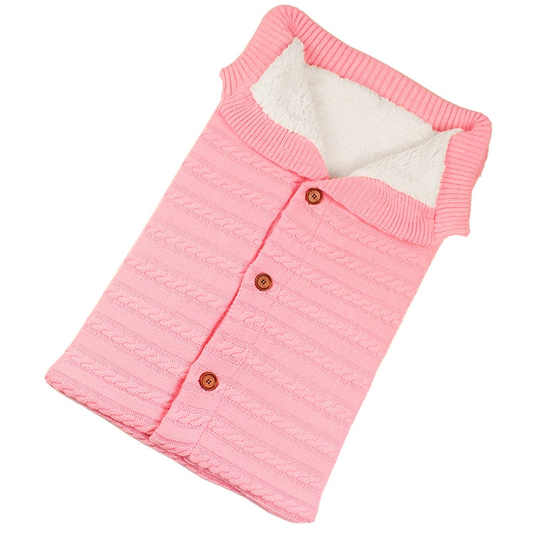 Warm Soft Cotton Knitting Envelope Newborn Baby Sleeping Bag — Light Grey