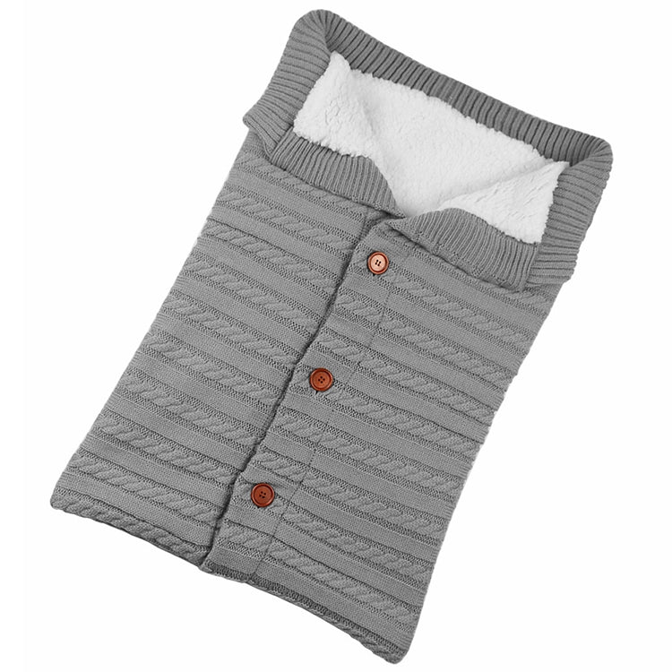 Warm Soft Cotton Knitting Envelope Newborn Baby Sleeping Bag — view 12