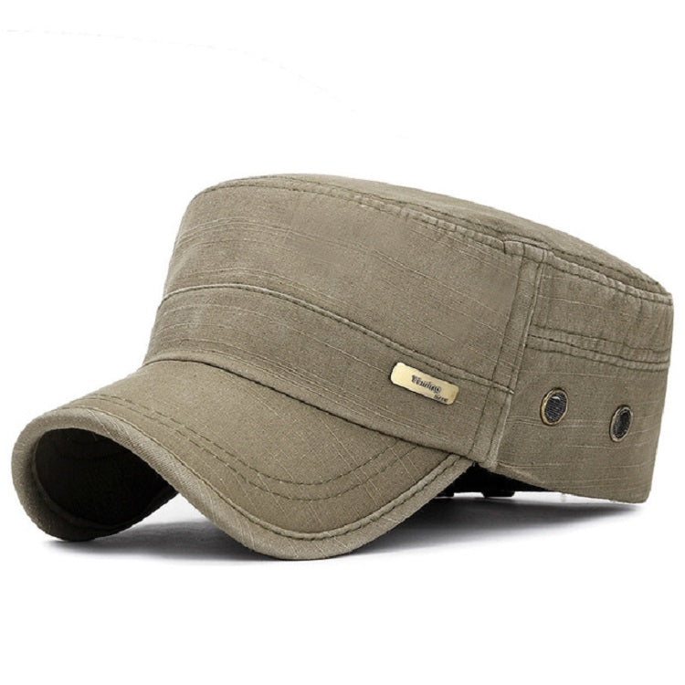 Men Washed Distress Bamboo Cotton Cloth Cap Large Mesh Flat Cap — view 14