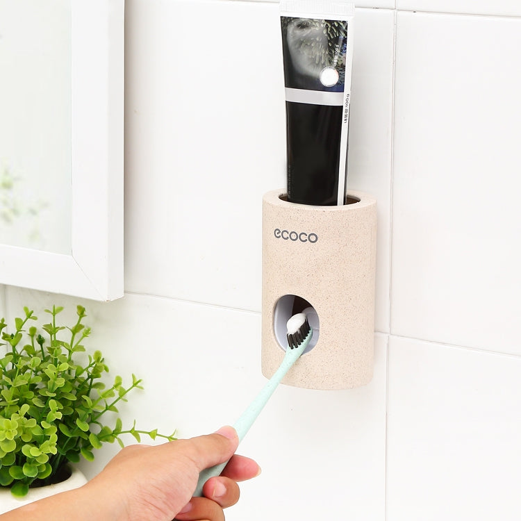 Wall-mounted Seamless Stickers Lazy Automatic Toothpaste, ECOCO Wheat Straw