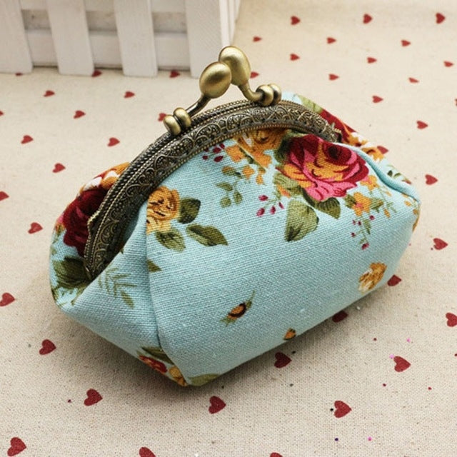 Retro Vintage Flower Small Lady Wallet Hasp Purse Clutch Bag — view 5