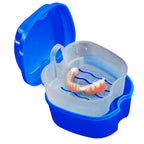 Cleaning Teeth Case Dental False Teeth Storage Box — Dark Blue