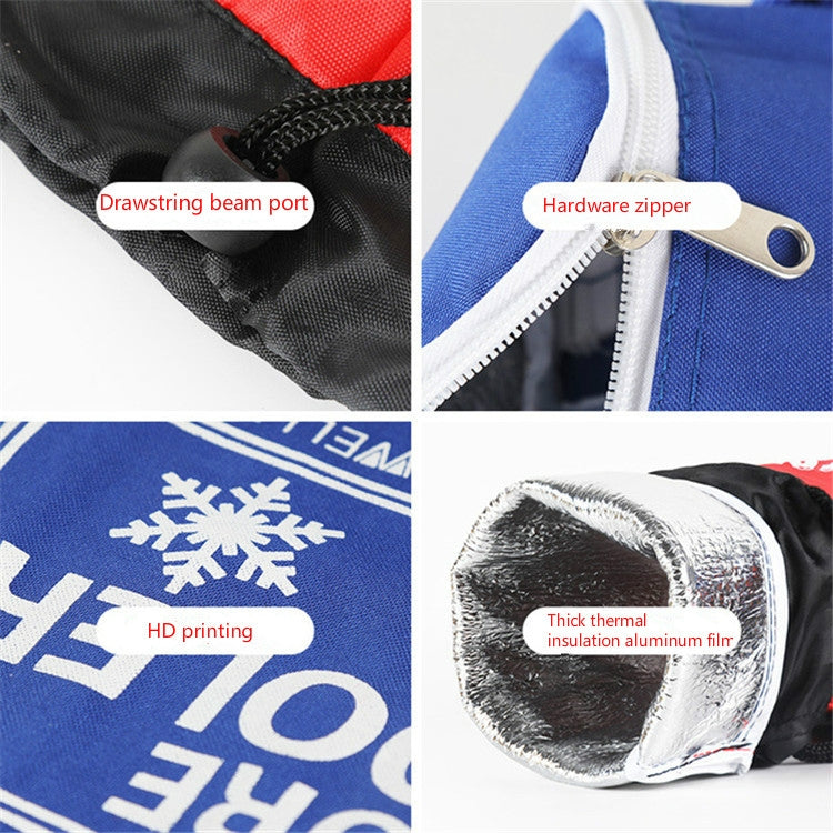 Oxford Cloth Cylindrical Ice Pack Portable Folding Drink Ice Pack Lunch Bag