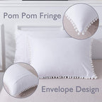Princess Bedding Sets With Washed Ball Decorative Microfiber Fabric Cover Pillowcase — Khaki