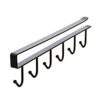2 PCS Hooks Storage Rack Cup Towel Hanging Holder Bathroom Kitchen Cabinet Organizer