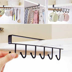2 PCS Hooks Storage Rack Cup Towel Hanging Holder Bathroom Kitchen Cabinet Organizer — view 6