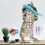 Catnip Cat Teeth Cleaning Silicone Dolphin Toy — Milky White