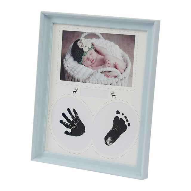 Desk Hanging Photo Frame PVC Baby Foot Hand Print Ink Pad Bedroom Wall Birthday Pictures Albums — view 6