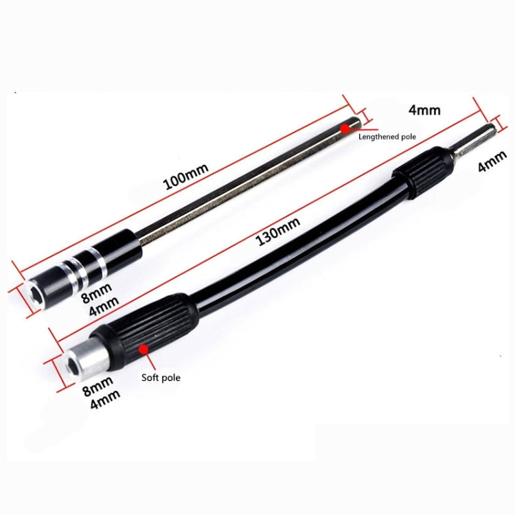 Hexagonal Drive Bit Bending Universal Hose Post Screwdriver Long Rod