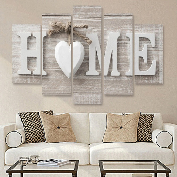 5 PCS Canvas Printing Love HOME Frameless Wall Art Pictures for Home Living Room Bedroom Decoration, 20x30cm x2,20x40cm x2,20x50cm x1, 20x35cm x2,20x45cm x2,20x55cm x1, 25x40cm x2,25x50cm x2,25x60cm x1, 30x40cm x2,30x60cm x2,30x80cm x1                 ...