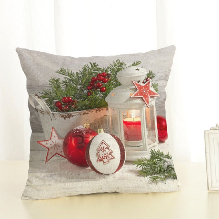 Christmas Decoration Cotton and Linen Pillow Office Home Cushion Without Pillow — Star Christmas