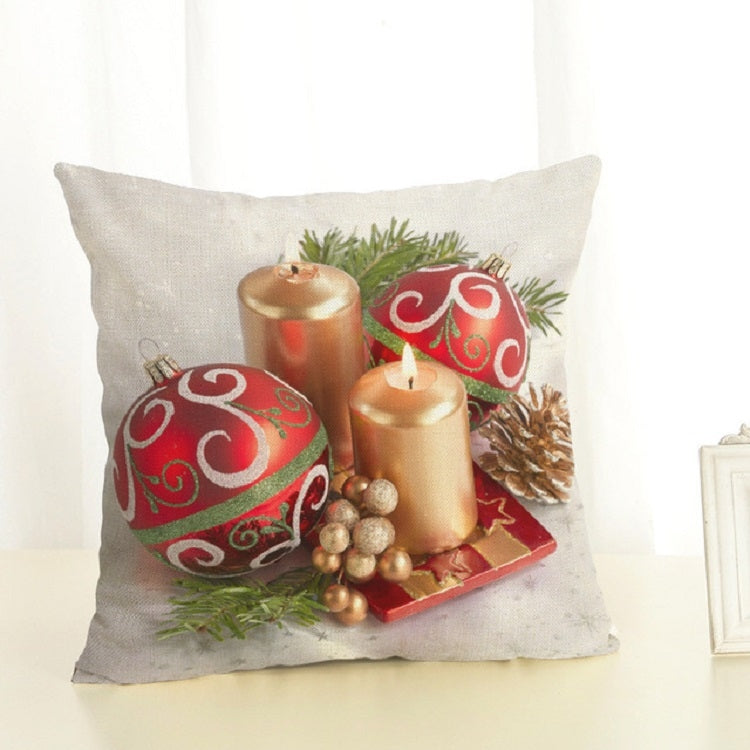 Christmas Decoration Cotton and Linen Pillow Office Home Cushion Without Pillow — Golden Candle