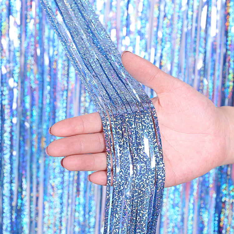 Laser Rain Tinsel Foil Curtain Birthday Party Decoration Tassel Wall — TBD0418915002C
