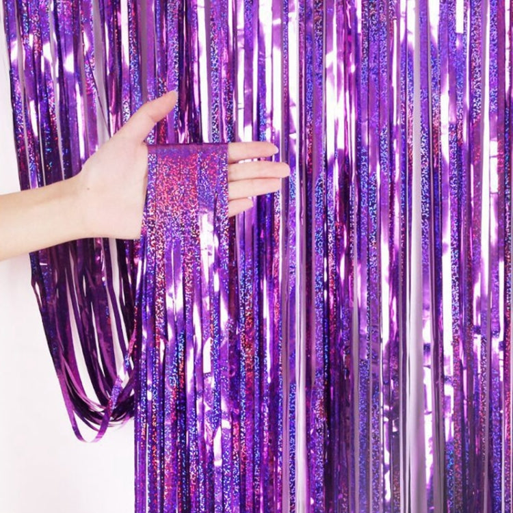 Laser Rain Tinsel Foil Curtain Birthday Party Decoration Tassel Wall