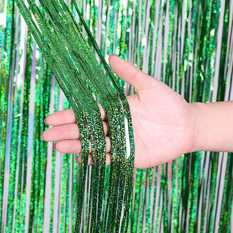 Laser Rain Tinsel Foil Curtain Birthday Party Decoration Tassel Wall — TBD0418915004E