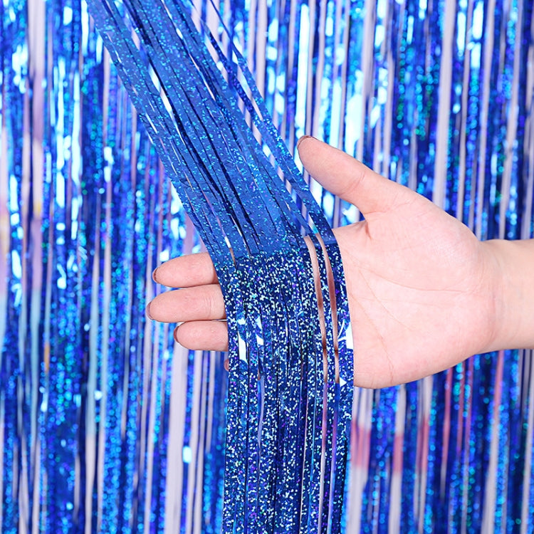 Laser Rain Tinsel Foil Curtain Birthday Party Decoration Tassel Wall — TBD0418915001G