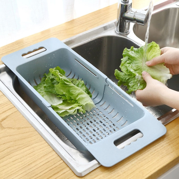 Adjustable Dish Drainer Sink Drain Basket Washing Vegetable Fruit Plastic Drying Rack — view 9