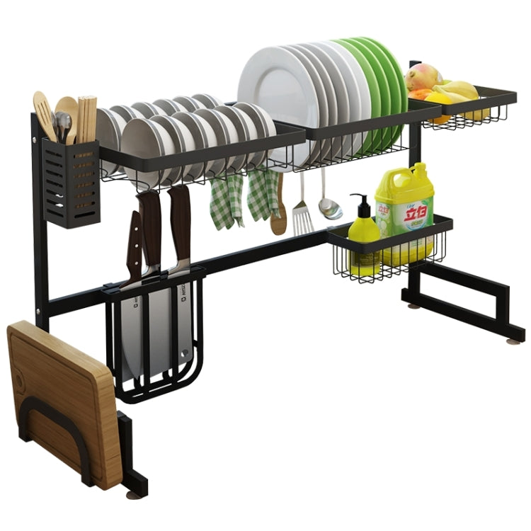 Kitchen Supplies Stainless Steel Sink Drain Rack Tableware Storage Countertop Organizer