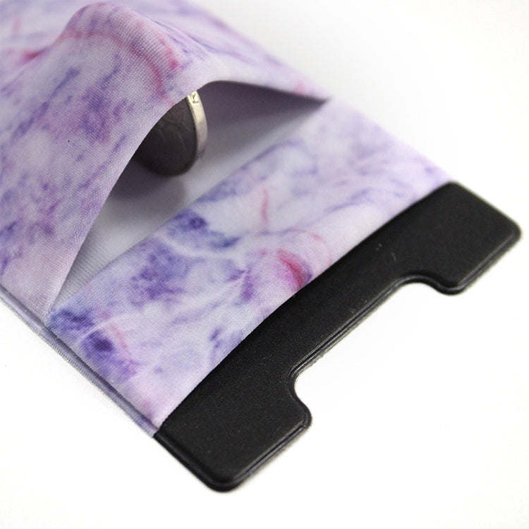 Marble Pattern Road Stretch Phone Back Plastic Card Holder Sticky Phone Clip — Red