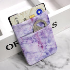 Marble Pattern Road Stretch Phone Back Plastic Card Holder Sticky Phone Clip — view 7