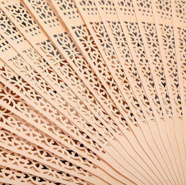 Ancient Style Fragrant Wood Fan Folding Fan Dance Fan Solid Craft Fan, Size:8 inch — 8 inch
