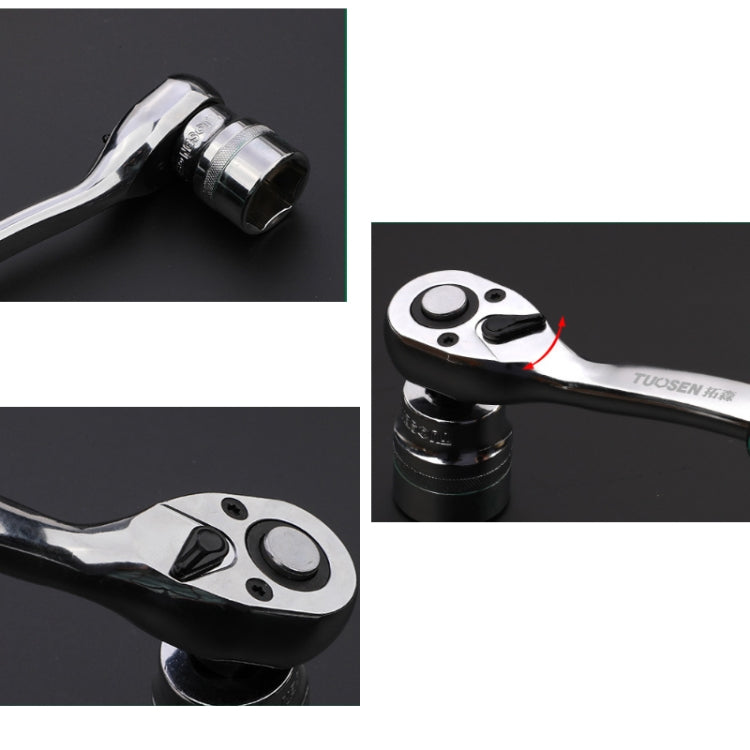 TUOSEN Quick-release Socket Wrench Curved Handle Ratchet Spanner