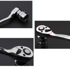 TUOSEN Quick-release Socket Wrench Curved Handle Ratchet Spanner