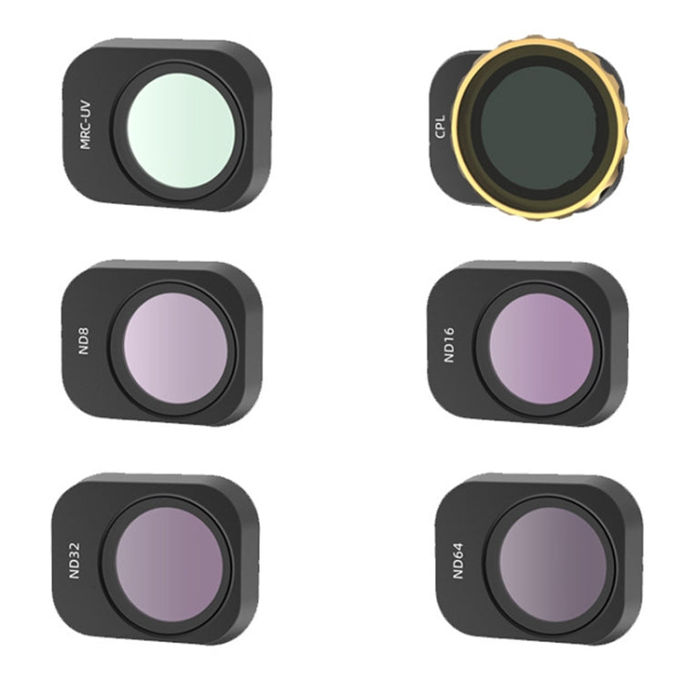 JSR For Mini 3 Pro Camera Filters — 6 In 1 UV+CPL+ND8+ND16+ND32+ND64