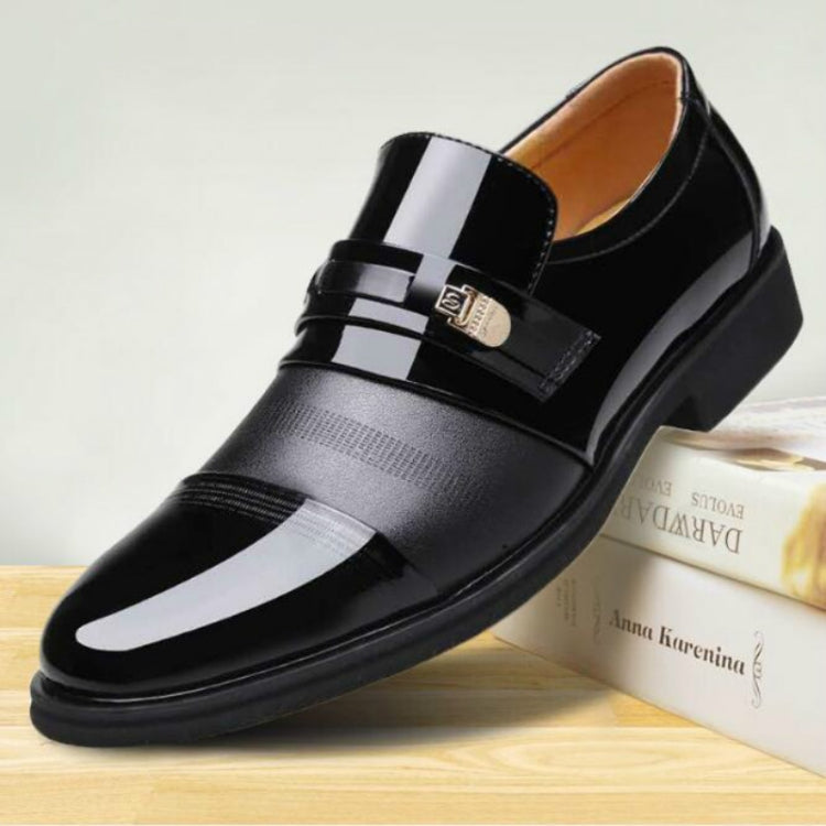Men Summer Hole Shoe Slip-on Dress Business Shoes — Black