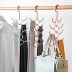 Rotatable Tie Scarf Rack 10 Hooks Hanger Wardrobe Storage Hanger — view 6