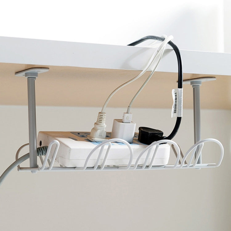 Cable Wire Rack Table Bottom Hanging Basket Shelf Organizing Plug-in Cable Board Storage Rack — view 6
