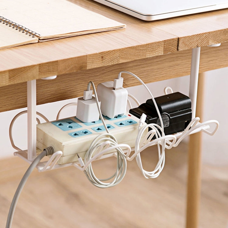 Cable Wire Rack Table Bottom Hanging Basket Shelf Organizing Plug-in Cable Board Storage Rack — view 7